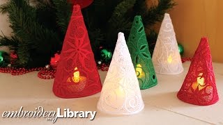 Making Freestanding Lace Christmas Trees