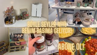 Kücük bir DM alisverisi! Makyaj masami düzenledim! Aksam yemegi hazirligi!#viralvideo #vlog #cooking