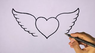 Love Birds Drawing Easy Step By Step Tutorial l Drawing Pictures l Bird Drawing Easy l  Art Tricks