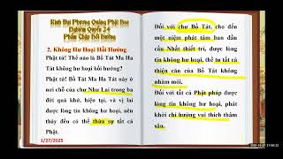 Kinh Đại Phương Quảng Phật Hoa Nghiêm quyển 24 - phẩm thập hồi hướng- ngày 27/1/2025