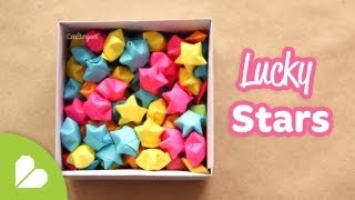 Como hacer estrellitas de papel - Estrellitas Infladas // Lucky Stars How-to ✂️ Craftingeek