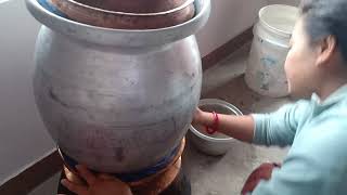 Making home made wine in Nepal/घरमा कसरी बनाउने कोदोको रक्सी