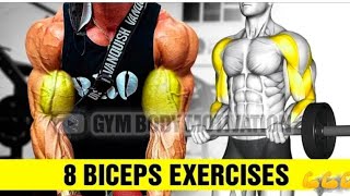 #biceps #motivation 8 Bicep Exercises for Bigger Arms - Gym Body Motivation#gym#fitness,