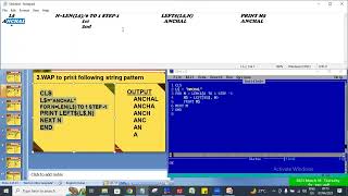 Triangular Pattern of string in QBASIC | Triangular pattern of QBASIC in SUB module | Dry Run Table