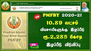 10.89 லட்சம் விவசாயிகளுக்கு 2020-21 பயிர் காப்பீடு இழப்பீட்டுத்தொகை  ரூ.2285 கோடி விடுவிப்பு |