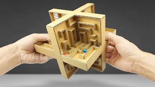 How to Make a 360° Labyrinth Marble Game from Cardboard