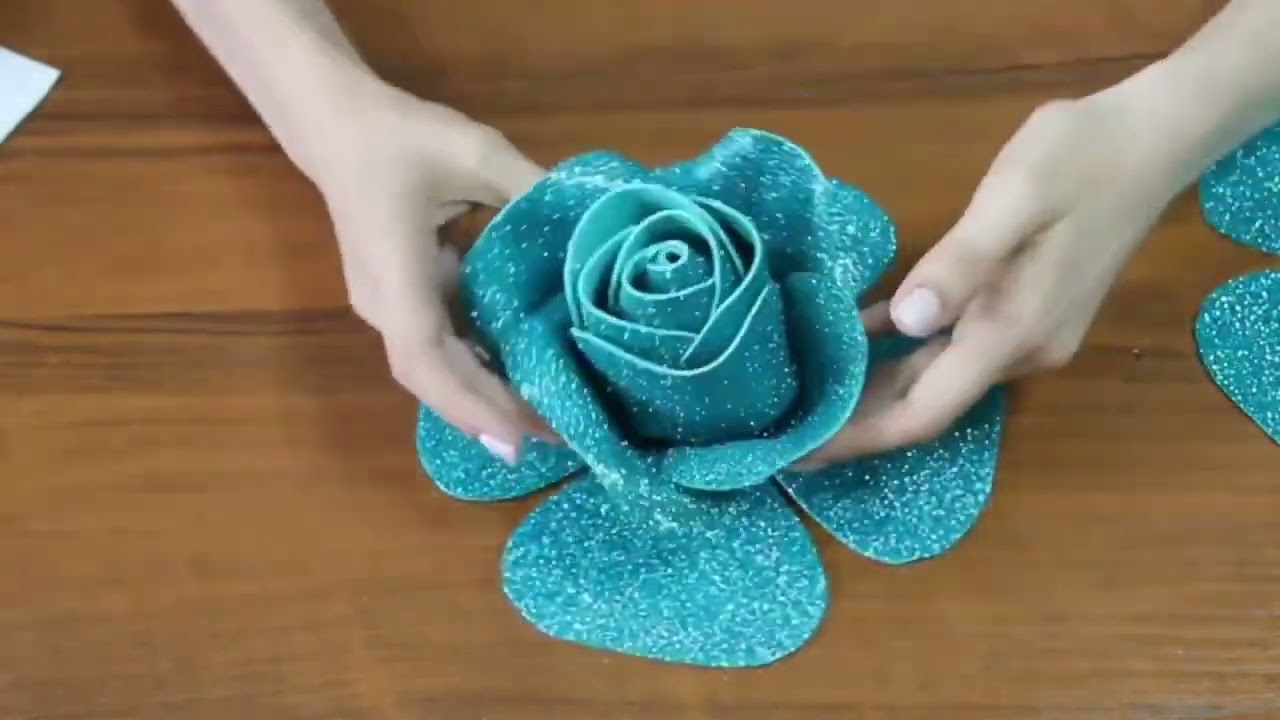 Crafting Your Own Fairytale - DIY Glitter Foam Sheet Flowers! - YouTube