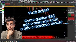 Como ganhar dinheiro quando o mercado sobe e quando o mercado desce - DayTrade