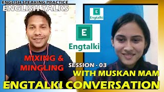 Engtalki Conversation|Clapingo conversation|English speaking practice#Muskanmam#englishvinglish#goal