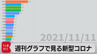 「大阪 東京で下げ止まり」週刊グラフで見る新型コロナ（2021年11月12日）