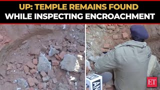 Temple remains found while inspecting encroachment, power theft in UP's Sambhal