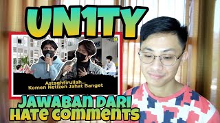 [REACTION/NOBAR] UN1TY BACAIN HATE COMMENT!! SAMPE BAPER