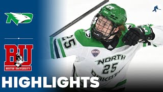 North Dakota vs Boston University | NCAA College Hockey | Highlights - October 25, 2024