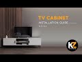 KitchenZ | Installation Guide | KitchenZ TV Cabinet TV Console High Leg | 5916-WT