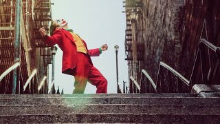 Joker 2019 - Dancing scene on the stairs. Arthur is pursued by the two detectives