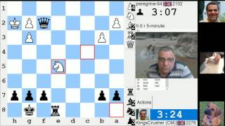 LIVE Blitz #3702 : (Speed) Chess Game: Black vs peregrine-64 in French: Two knights variation