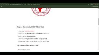 All India Bar Examination (AIBE) 19 Admit Card 2024 | Release Date and Download Guide