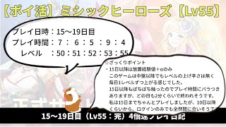 【ポイ活】ミシックヒーローズ Lv.55【15～19日目：Lv55】完