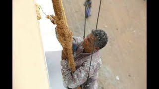 Aabhasam movie, location, Indhrans acting, hanging 40 ft above..