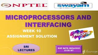 💥WEEK 10💥 🔥100%🔥 💥MICROPROCESSORS AND INTERFACING ASSIGNMENT SOLUTION💥