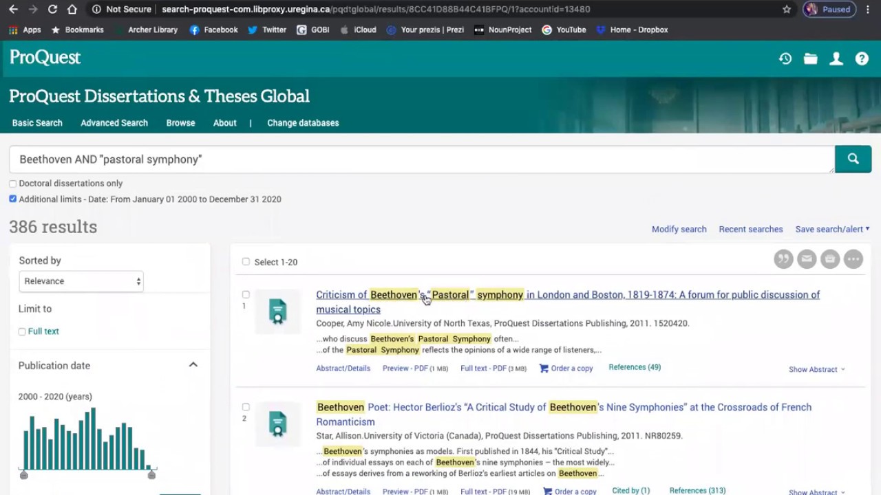 ProQuest Dissertations And Thesis Database - YouTube