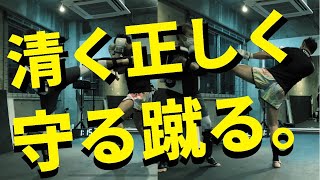 【守って即3倍返し！】蹴りやパンチを防御すぐに攻撃を「3倍返す」ミットトレーニング２ラウンド【名古屋キックボクシング女子＆男子の集まるジム】