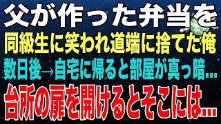 【感動する話】男手一つで育ててくれた父の手作り弁当をバカにする同級生→お弁当を道端にぶちまけた。数日後、学校から帰ると家が真っ暗で台所の扉を開けるとそこにいたのは...【いい話朗読】