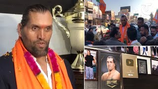 Former World Heavyweight Champion Great Khali canvasses for BJP candidate at Rama Mandi in Jalandhar