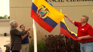 Ecuador Flag Raising