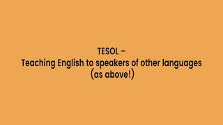 TEFL Acronyms Explained