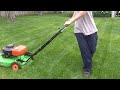 1990s lawnboy 10600 commercial stihl fs38 u0026 bg86 in action