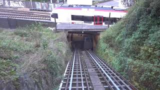 Gütschbahn Talfahrt Oktober 2021 - Gütsch funicular Hotel Chateau Gütsch Lucerne Luzern Switzerland