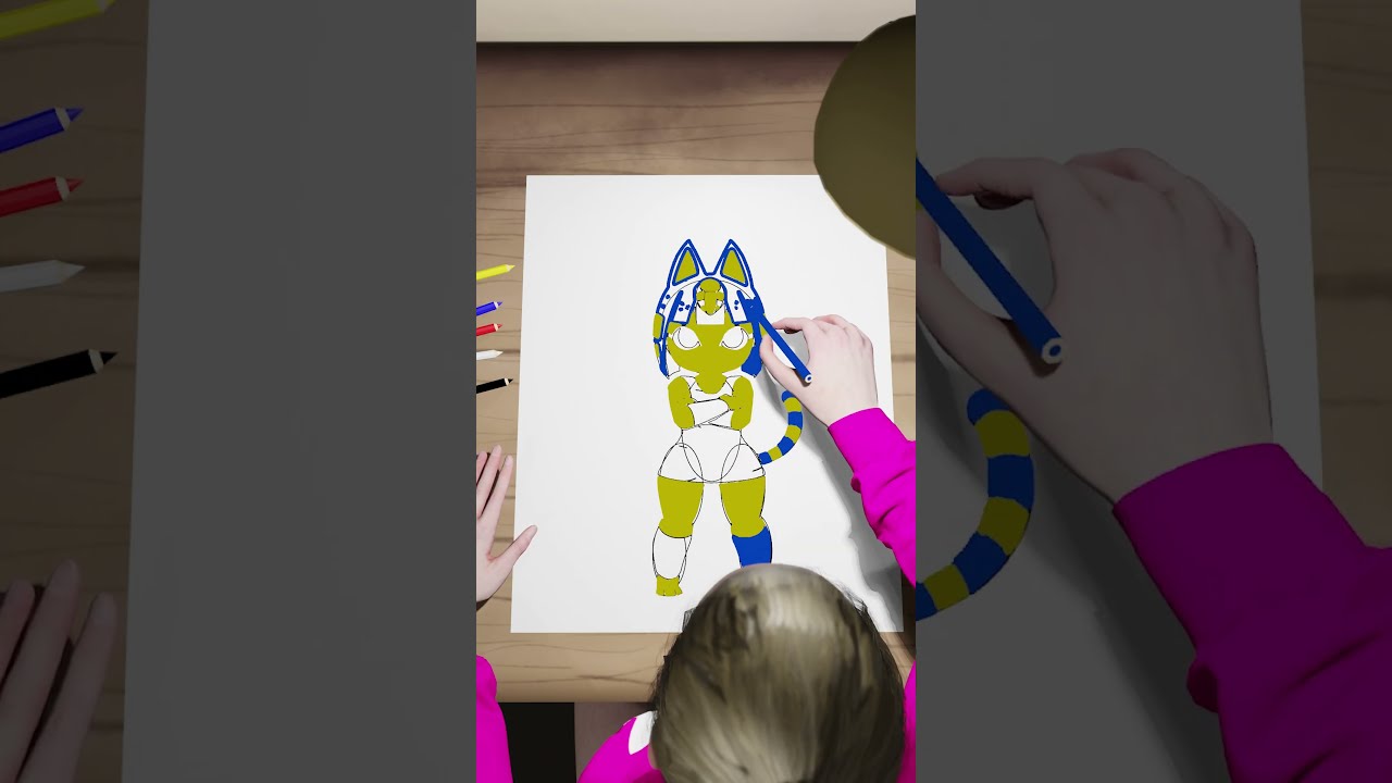 Drawing Ankha For Beginners: Pencil Drawing Tutorial For Kids - YouTube