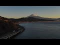 beautiful view of mt.fuji from satta toge shizuoka japan 4k drone shot dji mavic 2 pro