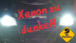 Xenon-Brenner zu dunkel - wir zeigen den Grund beim Porsche Cayenne 955