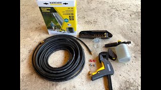 Set de curatare tevi si jgheaburi Karcher, accesorii pentru aparat de spalat cu presiune