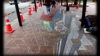 3D Street Art by World Famous Leon Keer in Dunedin NZ