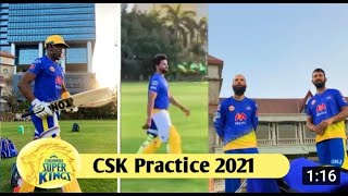 Ms Dhoni Practice Session For IPL 2021  CSK  Full Practice Video | MS Dhoni Nets practice 2021