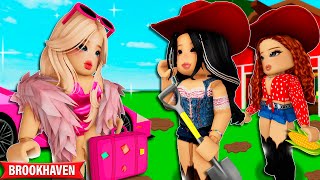 A FAMOSINHA NÃO QUERIA PASSAR as FÉRIAS NA FAZENDA | Historinhas Brookhaven Roblox | Bibi e Lud