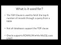 SQL Tutorial   24  The TOP and LIMIT Clauses