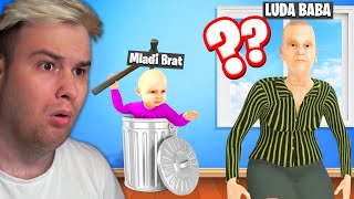 MLAĐI BRAT I JA BJEŽIMO OD LUDE BABE KOJA JE GLUPA! 😂 Granny Simulator