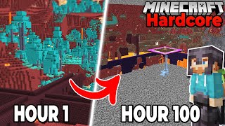 I Survived 100 HOURS in the NETHER in Minecraft Hardcore!