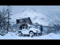 Solo Winter Camping through a Snow Storm - Life out of my JEEP