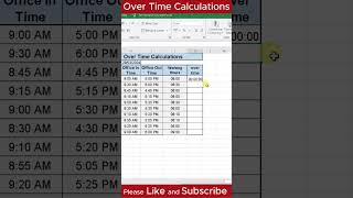 Overtime calculations in Excel #excel #exceltips