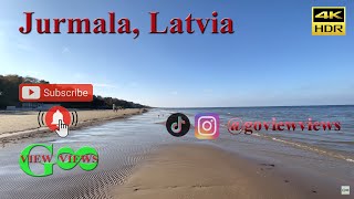 Walking Tour Dzintari Jurmala Latvia Seaside Beach Autumn Life Hiking Europe Baltics Travel Vlog 4K