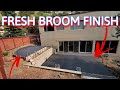 Clean Broom Finish CONCRETE Patio (Modern Landscape)