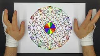 Geometric Pattern in Rainbow Color