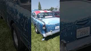 Marty's, 1955 Patina Chevy Gasser. #gassers #1955chevy #patina #oldschool #bigblock #dragracing