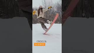 グラトリするならCROOJA❤️‍🔥 #スノボ女子 #スノーボード女子 #スノボ #グラトリ #グラトリ女子  #snowboard #groundtrick#보드그램 #単板滑雪