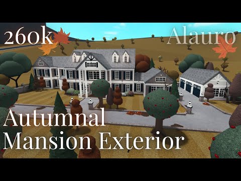 Autumnal Mansion Exterior - 260K - Bloxburg Speed Build - YouTube